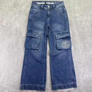 ALAB Wide Leg Baggy Rave Jeans Jnco Skater Y2K 90s Streetwear 2